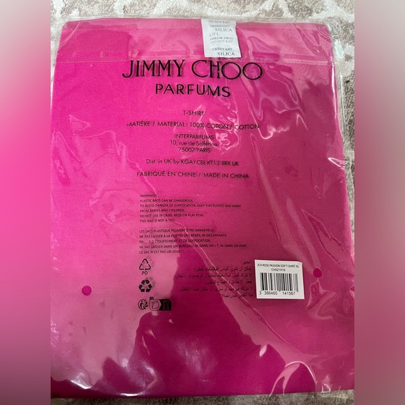 Jimmy Choo Womens Pink T-Shirt XL - Picture 2 of 4